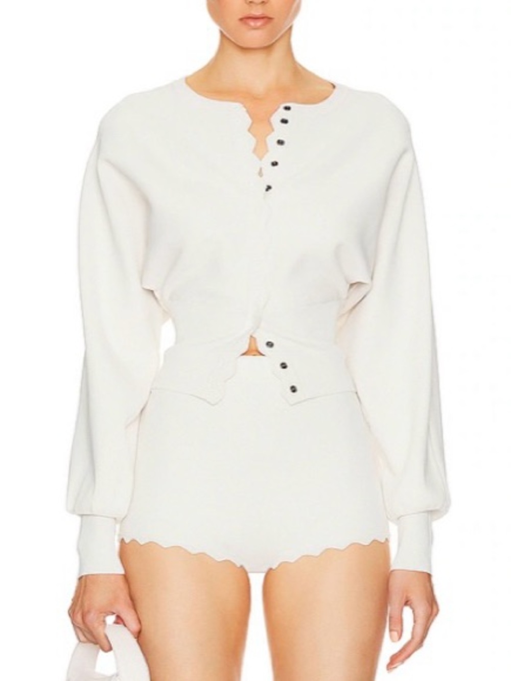 Helsa Elvira Cardigan top in cream